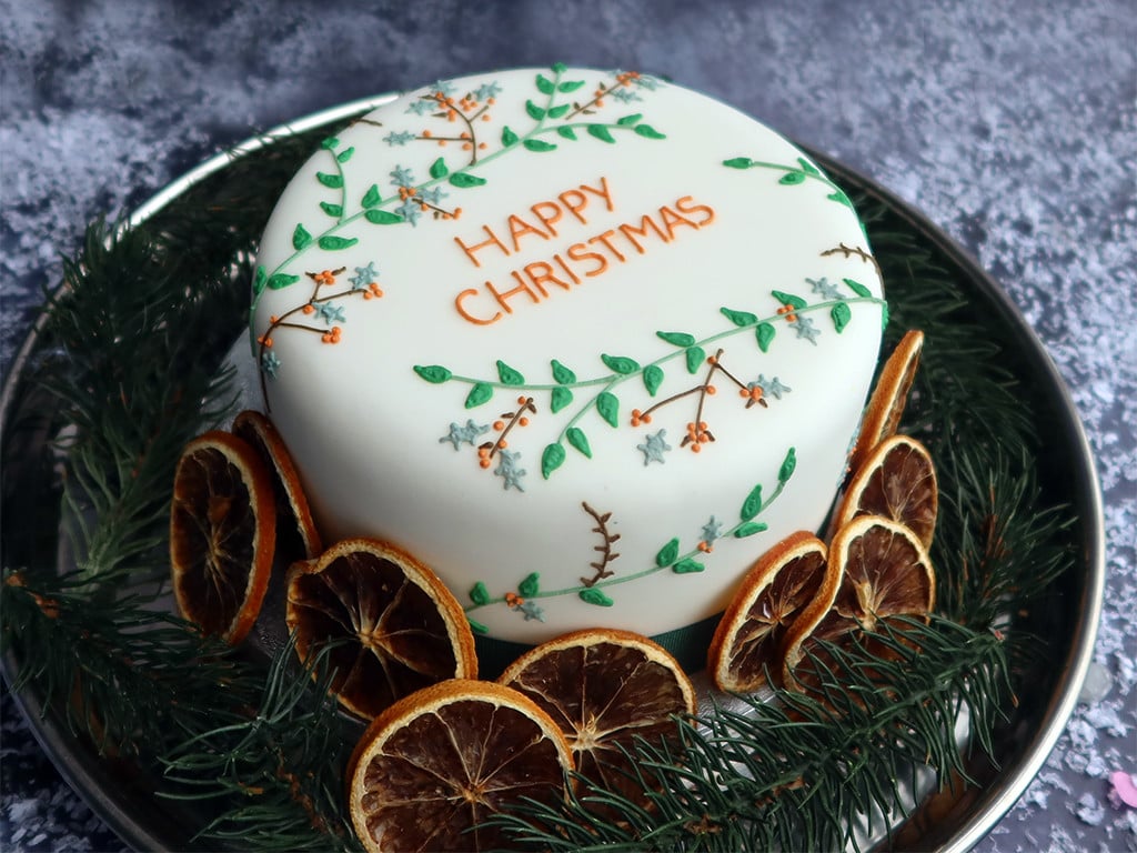Happy Christmas Party Cake Topper Decoration - Happy Xmas Cake Topper -  DirectlyPersonalised